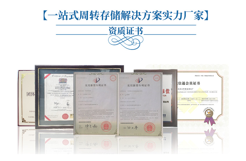 钢网柜厂家所获得的荣誉证书